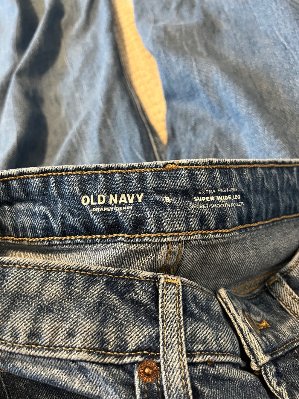 Old Navy Extra High-Rise Super Wide Leg Women’s Jeans - Picture 10 of 13